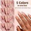 CHANGAR French Gel Nail Tips 150 Pieces Extra Short Coffin