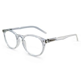 The Classic Flexible Readers, Unisex Round Full Frame Reading Glasses + 2.75 Clear