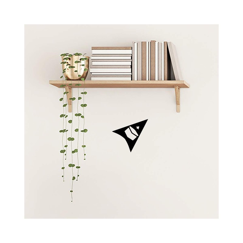 Qibla Direction Pointer (2pk) - Wall/Ceiling Decal Sticker (S005M) (Black)