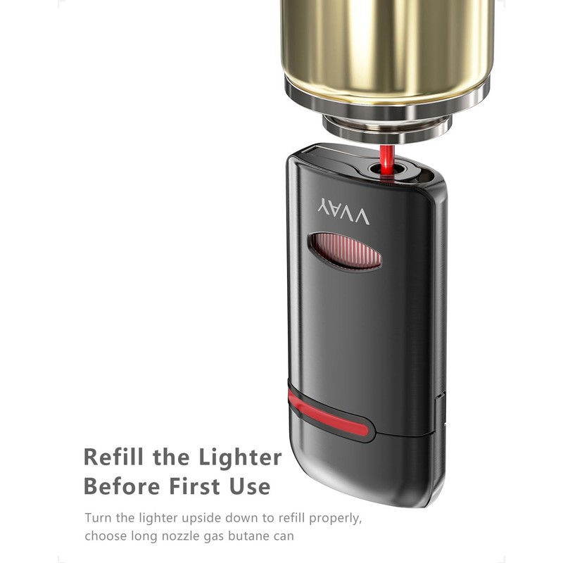 VVAY Jet Lighter, 3 Flame - Butane Refillable (Butane Gas