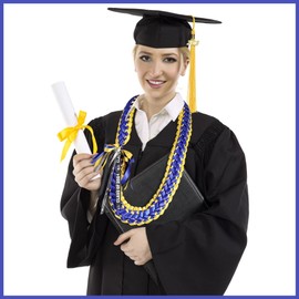 TFTAFAN Graduation Leis and Graduation Honor Cords Class of 2023 Graduation Ribbon Lei Graduation Necklace Braided Necklaces Graduation gift for for Student Graduation Gifts Party Supplies, 48 inches, fabric, non-mosaic