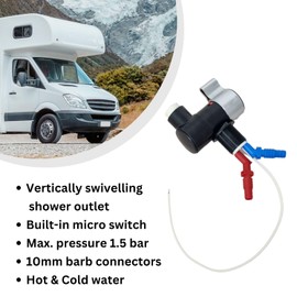 Shower Mixer Water Tap 12V Micro Switch for Caravan Motorhome Boat Comet Faucet