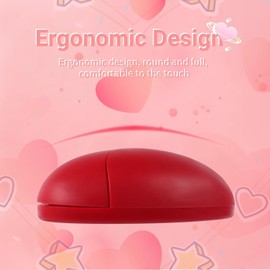 Wireless Bluetooth Heart Mouse (Red)