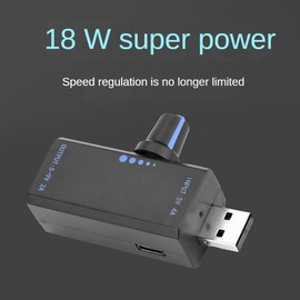 OVNSHVN 18W High Performance USB Speed Controller DC5V 4A Adjustable Control Fan Cooler Type C USB Fan Speed Cooler Accessories 1 Piece ABS