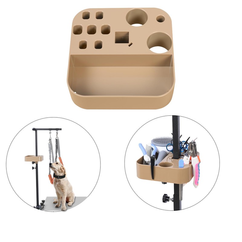 Easy to Install Pet Grooming Arm Organizer with Multi-Compartment Storage
