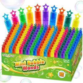 OCHIDO 200 Pieces Mini Bubble Wands in 10 Colors, Bubbles Party Favors for Kids, Bubble Wands Bulk for Summer Toys Gift, Indoor Outdoor Activity, Themed Birthday, Wedding, Goodie Bags Stuffers