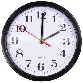 True Face Wall Clock Modern - Large Number Round Clock for Wall Clocks for Living Room, Kitchen Accessories, Home, Bedroom, School, Office - Black Design