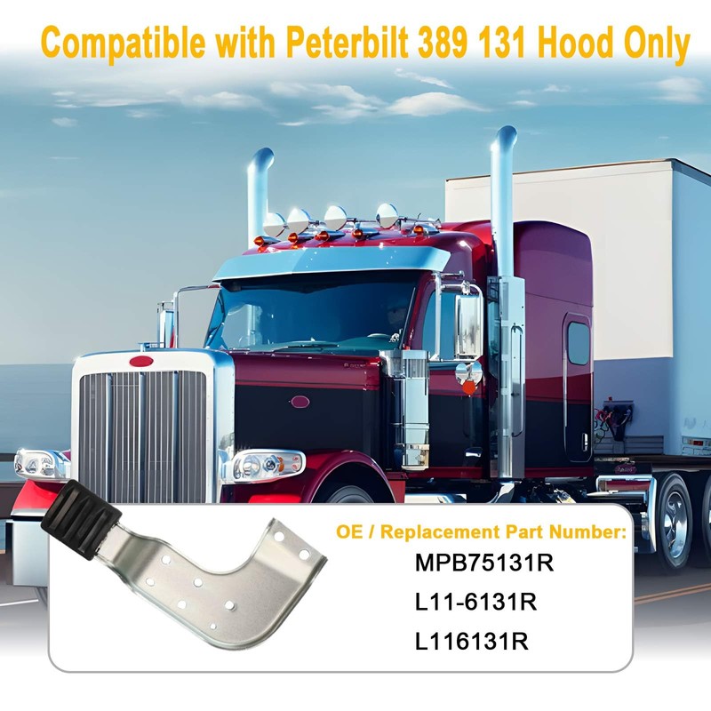 LLYZFED Right Side Hood Bracket Fit for Peterbilt 389 131