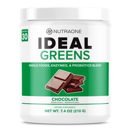 NutraOne Ideal Greens Antioxidant and Nutrient-Rich Superfood Greens Powder Supplement (Chocolate- 30 Servings)