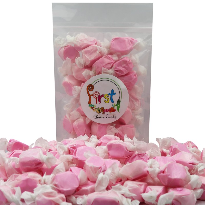 Variety Gourmet Saltwater Taffy (Pink Bubble Gum, 1 Pound)