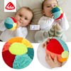 Fehn Colourful rattle ball with material mix and rattle for