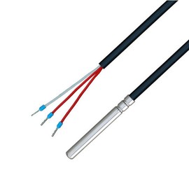 iOVEO 035HP01301 PT100-3-Conductor Temperature Sensor / Temperature Probe with PVC Cable up to 105°C
