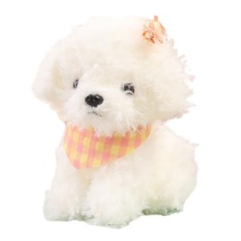 8inch Dog Plush Stuffed Animal, Stuffed Dog Plush Toy, Great Gift for Kids Home Recor (White)