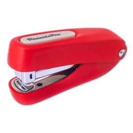 Praxxis Pro Office Supplies - Aria-Plus Half-Strip Mini Stapler - Durable, Compact, and Colorful Stapler for Office and Travel Use, Compatible with Standard 26/6 Staples, Red