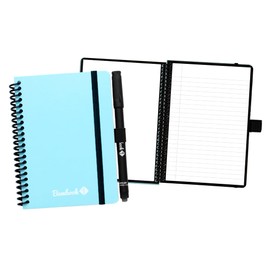 BAMBOOK Colourful Notebook - Blue - A6 - Blank & Lined - Reusable Notebook, Notepad, Reusable Notebook, Erasable Whiteboard Notebook