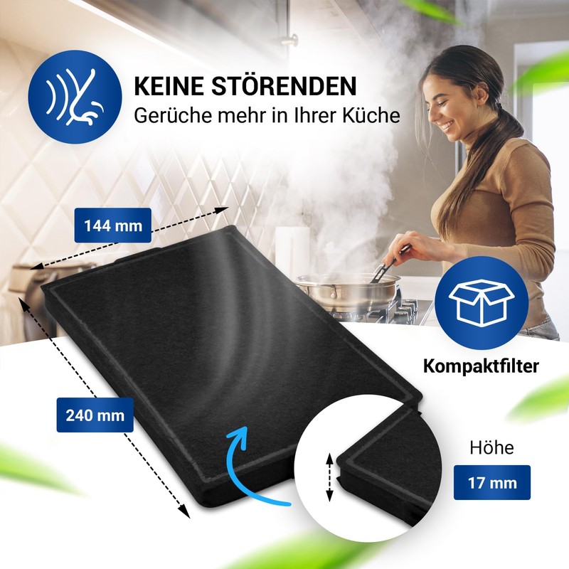 VIOKS Cooker Hood / Activated Carbon Filter Set of 2