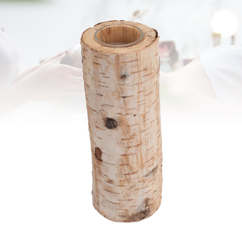 Birch Candle Holder Nordic Tealight Stand Wooden Table Decoration for