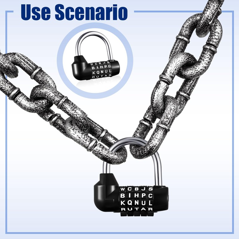 Shimeyao 4 Pcs Gym Locker Lock 5 Digit Combination Lock