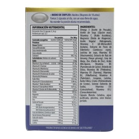 Platinum 50+ Vitaminas Minerales + Elderberry Solanum 45caps Sabor Sin Sabor
