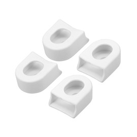 A ABSOPRO 4 Pcs Silicone Bicycle Cycling Crank Boot Protectors Mountain Bike Sleeve Crank Arm Cover Protection White Item Replacement