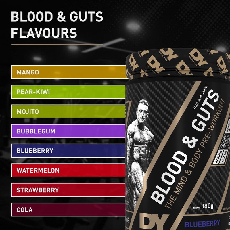 DY Nutrition - Blood and Guts Pre-Workout, 380g (Blueberry)