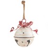 RAZ Imports Yuletide Gathering 13.75" White Glittered Jingle Bell with