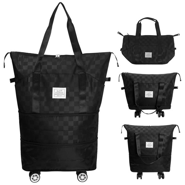 MaxWorks 51004 Foldable Travel Bag with Removable Rolling Wheels Large