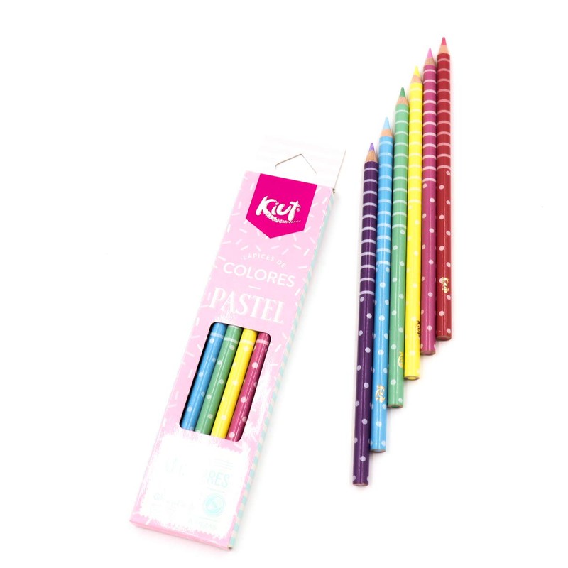 Kiut Lápices De Colores Norma Tonos Pastel 6 Pzas