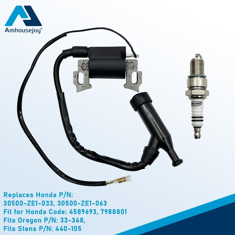 Ignition Coil with Spark Plug Fit for Honda Gx110 Gx120