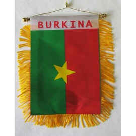 Burkina Faso - Window Hanging Flags