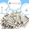 Ruidee 50Pcs/25Sets Chicago Screws M5x45mm Book Binding Rivets Screw Posts