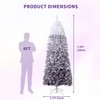 GarveeHome 7.5ft Snow Flocked Pencil Christmas Tree, Slim Artificial Christmas