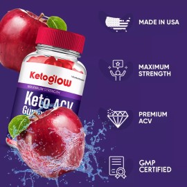 Keto Glow Keto ACV Gummies, Max Strength Supplement, KetoGlow  Gummies  (1 pack)