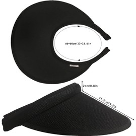 Chyuxinda Sun Visors Wide Brimmed Sun Hat Golf Tennis Cap with Sun Visor Baseball Cap Adjustable Peaked Cap for Men and Women, White