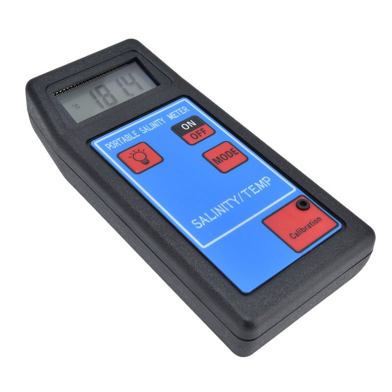 Portable Salinity TEMP Meter Multifunction Water Quality Analyzer for Aquarium