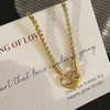 SweYone Gold Heart Necklace for Women | Gold Square Body-Shaped
