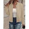 SAUKOLE Women’s Fall Clothes Zip Up Sweatshirt Jacket Loose Casual