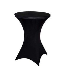 Trimming Shop Cocktail Spandex Table Cloth Dry Bar 80cm x 110cm Stretchable Table Cover for Wedding, Birthday Parties, Home & Event Decoration, Black, 1pc