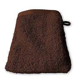 Lanudo Pure Line Washcloth Wash Mitt 100% Cotton 21 x 15 cm Brown