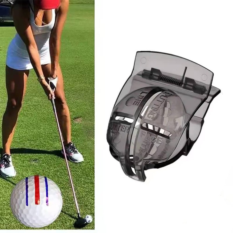 LHQYKHOZ 2 Pcs Golf Ball Alignment Tool Golf Ball Line