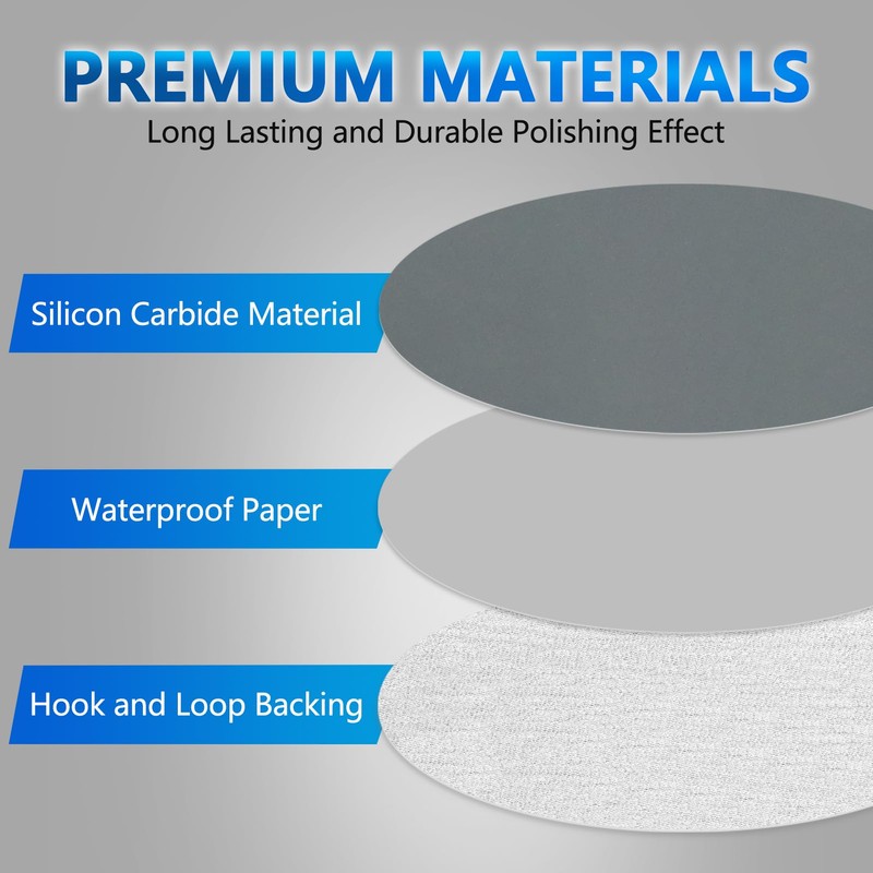2000 Grit 5 Inch Sanding Discs, VIBRATITE 70 Pieces Hook