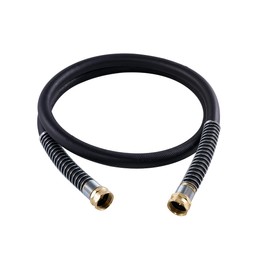 Guitrees Leader Garden Hose 5ft x 5/8", Heavy Duty Short Water Hose, Female to Female Fittings, Five Layered Braiding for Durability, 1000PSI Burst, 200PSI Working (Black)