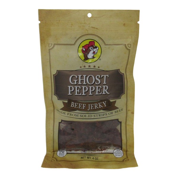 Buc-ee's Ghost Pepper Beef Jerky in a Resealable Bag, 4 Ounces