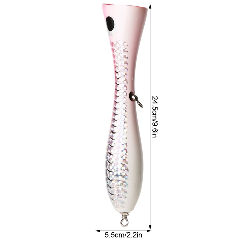 Wooden Large Artificial Popper Fish Lure Topwater Simulation Bait Fishing