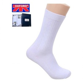 Men's Casual Simple White Basic Long Socks White (5 Pairs) - 26cm