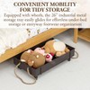MyGift 26 Inch Industrial Brown Metal Entryway Boot Tray with