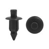 sourcing map 50 Stück schwarze Kunststoffnieten Spritzschutz-Befestigungsclips 6 mm für