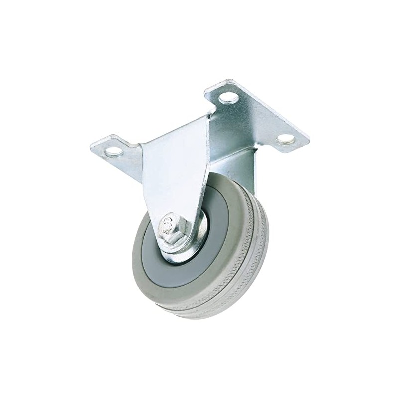 Draper 65472 50mm Dia Plate Fixing Rubber Castor-S.W.L 50Kg 50