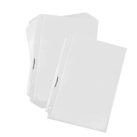 TYH Supplies 100 Heavy Weight Mini Sheet Protectors for Binder | 5.5 x 8.5 Inch | Clear Non Glare 7 Hole Plastic Half Page Protectors for Home, Office, and School | Top Loader Plastic Sleeves