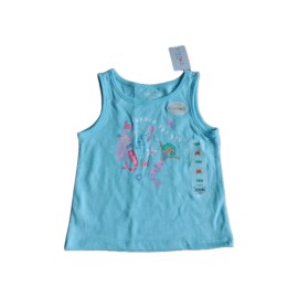 Garanimals NWT Garanimals Baby Girls 18 months Light Blue  Tank Top w/mermaids Summer Time
